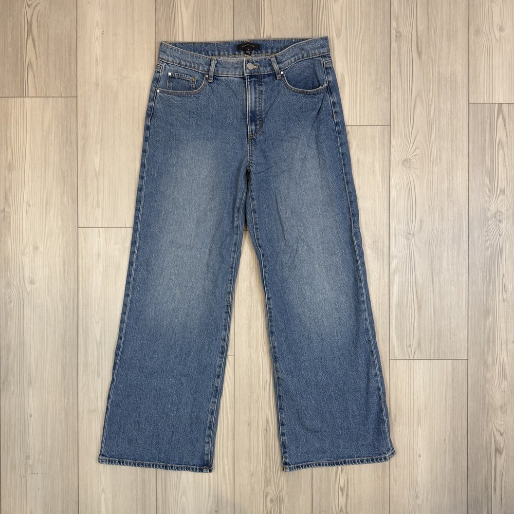 Ann Taylor Women's 6 Wide Leg Jeans Full Length Mid Rise 830415